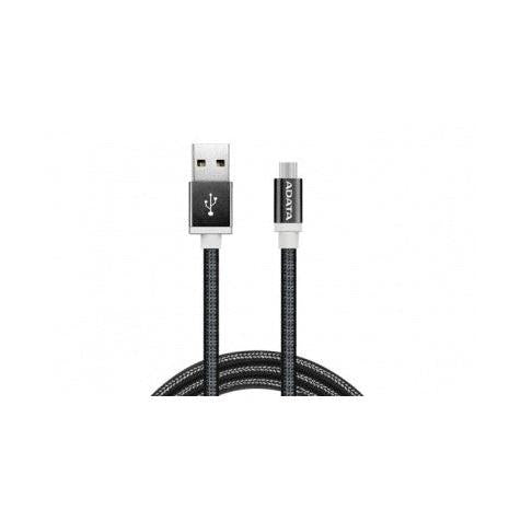 Adata Cable Android USB 2.0 A Macho - Micro USB 2.0 B Macho, 1 Metro, Negro