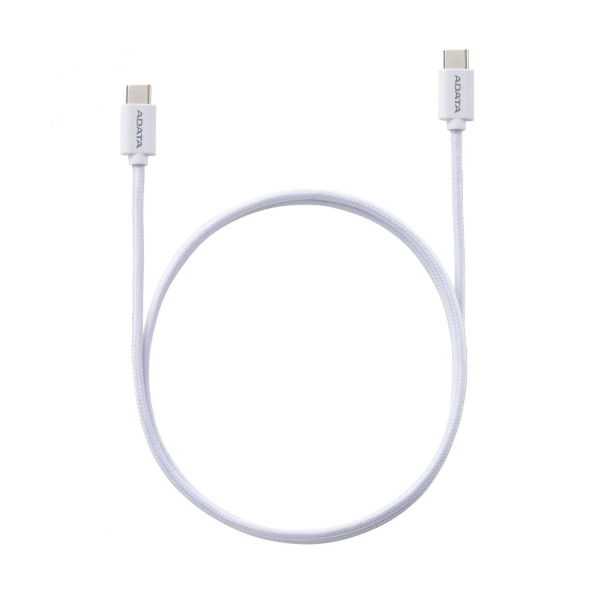 Adata Cable USB-C Macho - USB-C Macho, 1 Metro, Blanco