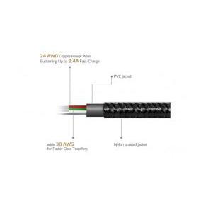 Adata Cable Android USB 2.0 A Macho - Micro USB 2.0 B Macho, 1 Metro, Negro