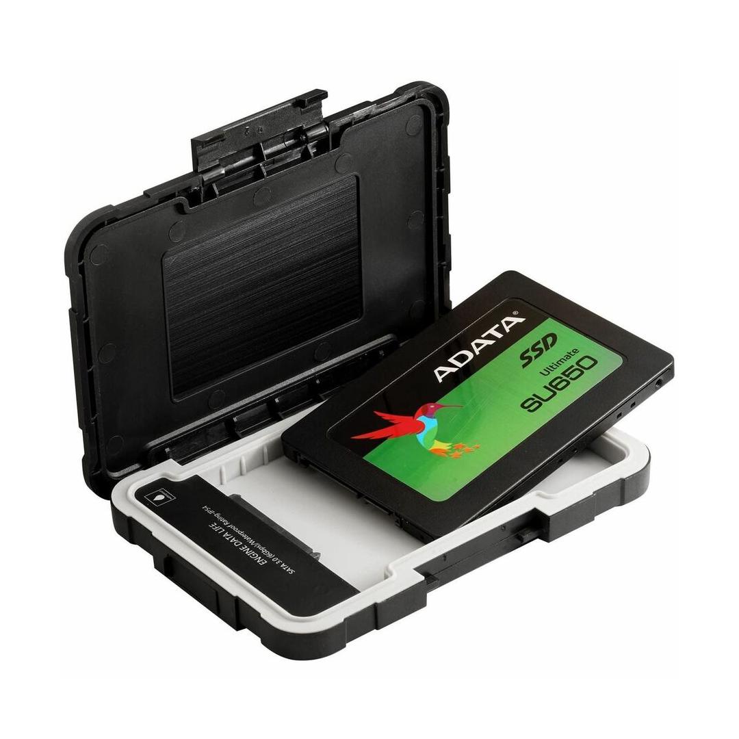 Adata Gabinete de Disco Duro ED600 2.5'', SATA III, USB 3.1, Negro