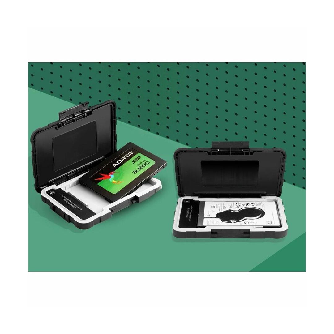 Adata Gabinete de Disco Duro ED600 2.5'', SATA III, USB 3.1, Negro