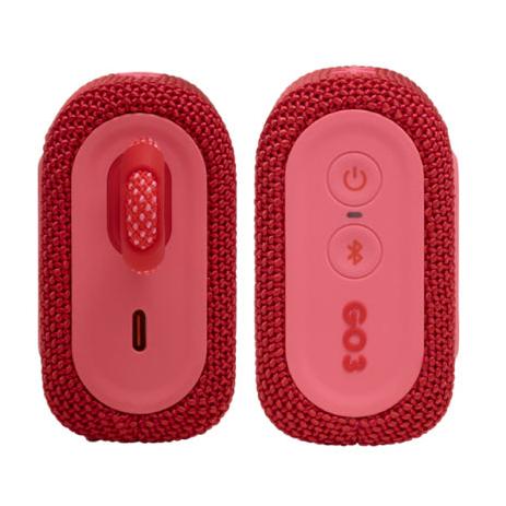 Altavoz Bluetooth Portatil JBL GO 3 con Bateria de 5 horas y Resistente al Agua Camuflaje Color Rojo