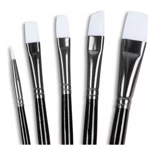 Kit Pinceles Sintéticos Angelus Paint Brushes 5 Piezas