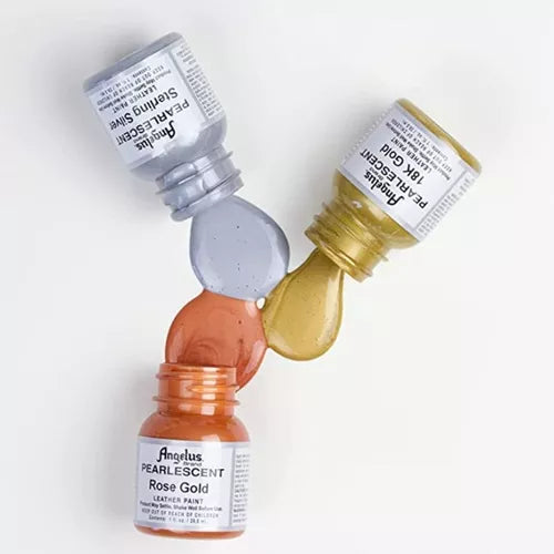 Pintura Acrílica Metálica Cuero Angelus Plata 29ml 1 Pieza