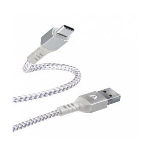 Argomtech Cable USB-C Macho - USB-A Macho, 1.8 Metros, Blanco
