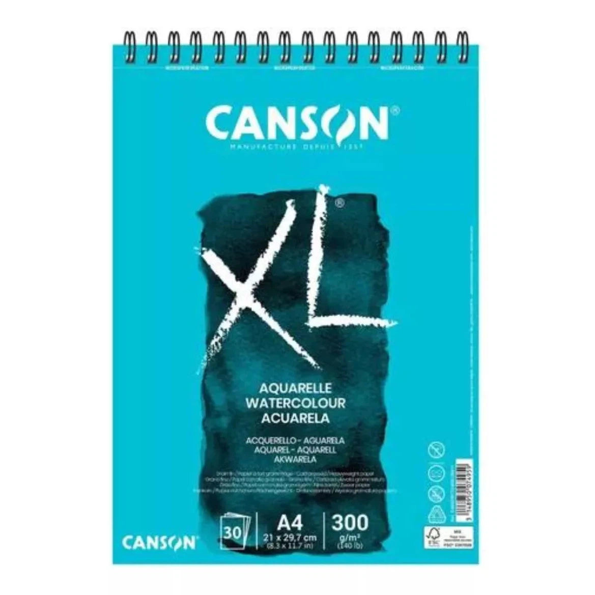 Block Canson Acuarela Watercolor 300 G 21 X 29.7 Cm 30 Hojas