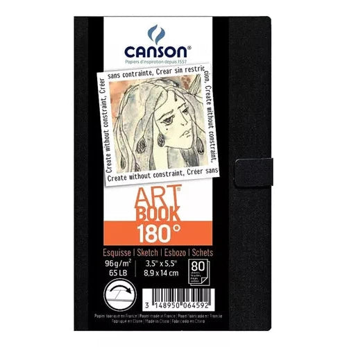 Libreta Canson Art Book 180° Blanca 8.9 X 14 Cm 100 G 80 H