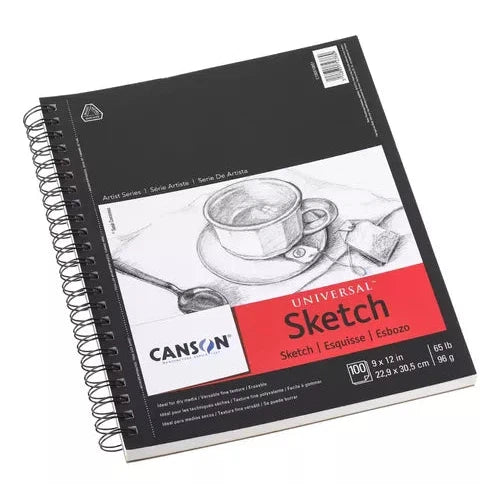 Block Album Canson Universal Sketch Espiral 96 G 22.9x30.5cm