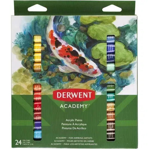 Pintura Acrílica Derwent Academy Profesional 24 Tubos 12 Ml