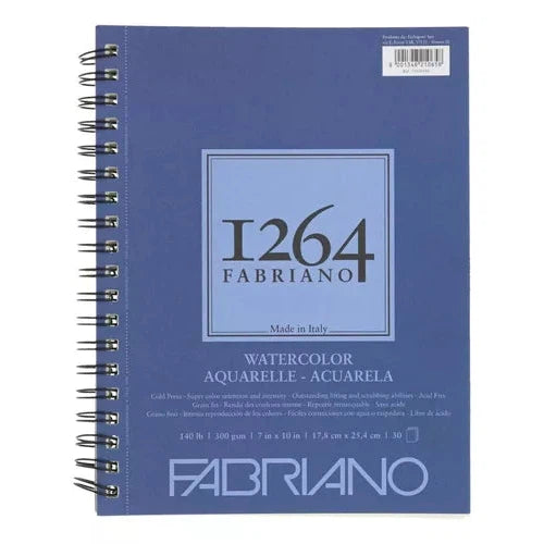 Block Fabriano Acuarela Watercolor 300 G 7 X 10 Pul 30 Hojas