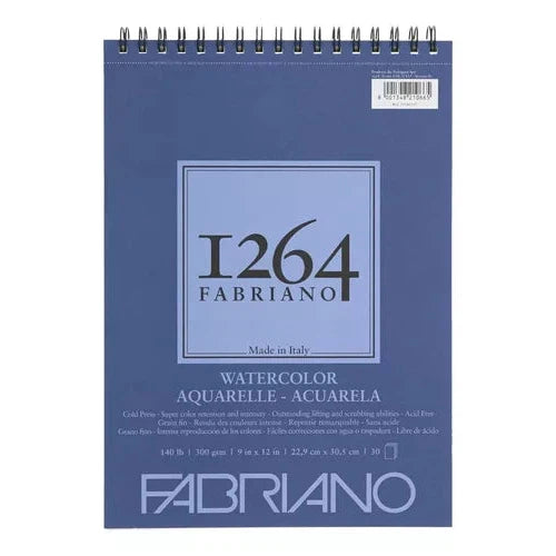 Block Fabriano Acuarela Watercolor 300 G 9 X 12 Pul 30 Hojas