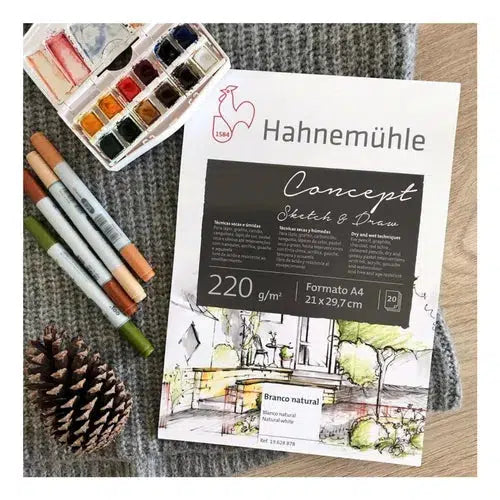 Block Hahnemuhle Concept Blanco Natural A4 220 Gr 20 Hojas
