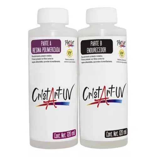 Resina Epóxica Cristart Uv Barniz Película De Cristal 240 Ml
