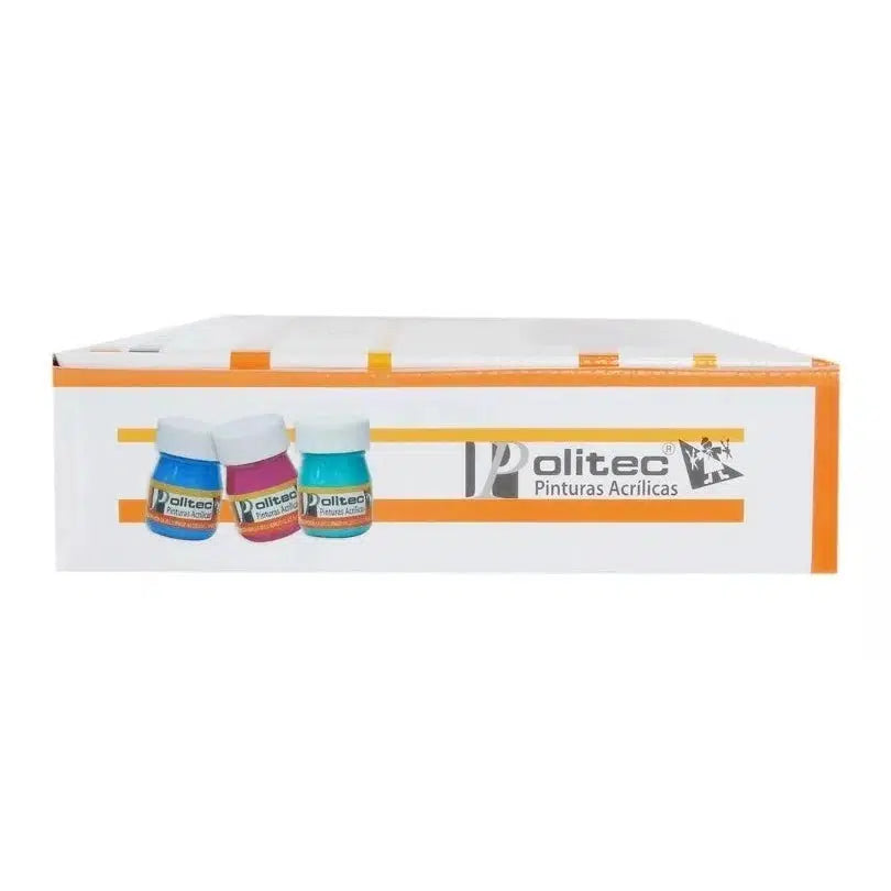 Kit Pintura Acrílica Politec Línea 300 Estuche 78 Frascos