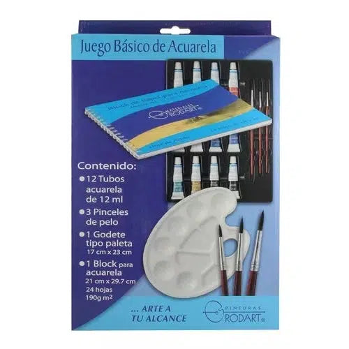 Juego Básico De Pintura Acuarela Rodart 12 Colores 12 Ml