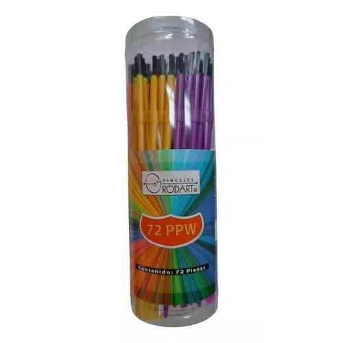 Kit De Pinceles Rodart 72 Ppw Escolares Varios Colores 72 Pz