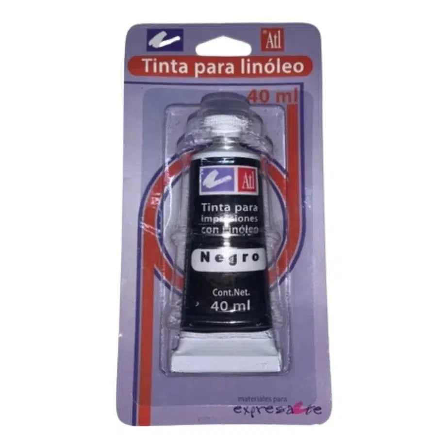 Tinta Para Linóleo Rodin Atl Para Grabar Color Negro 40 Ml