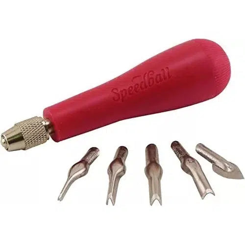 Gubias Linóleo Speedball 1 Mango Y 5 Navajas Para Grabado