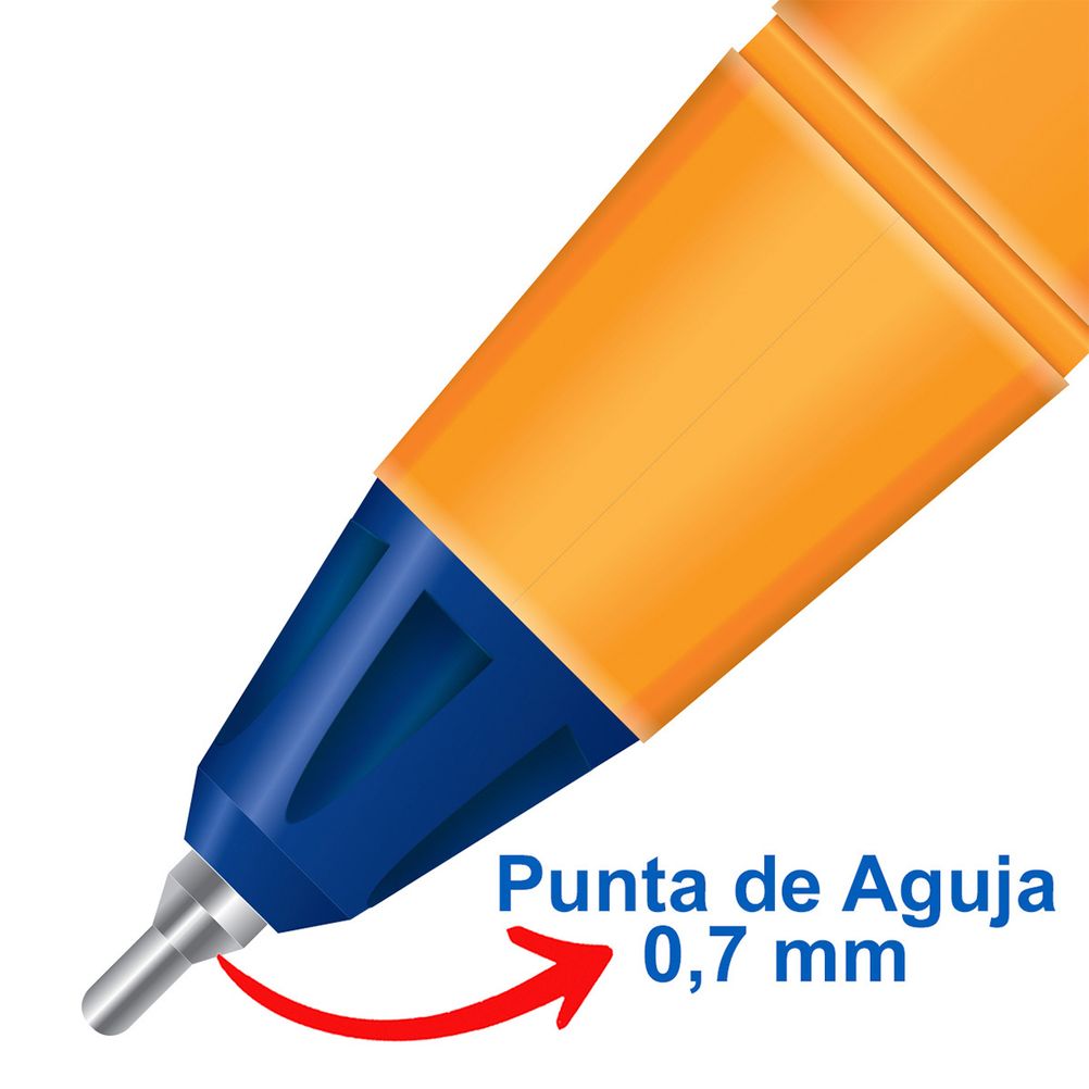 Boligrafo Azor Pin Pont Punta Fina 0.7mm Tinta Color Azul 12 Pieza(s).