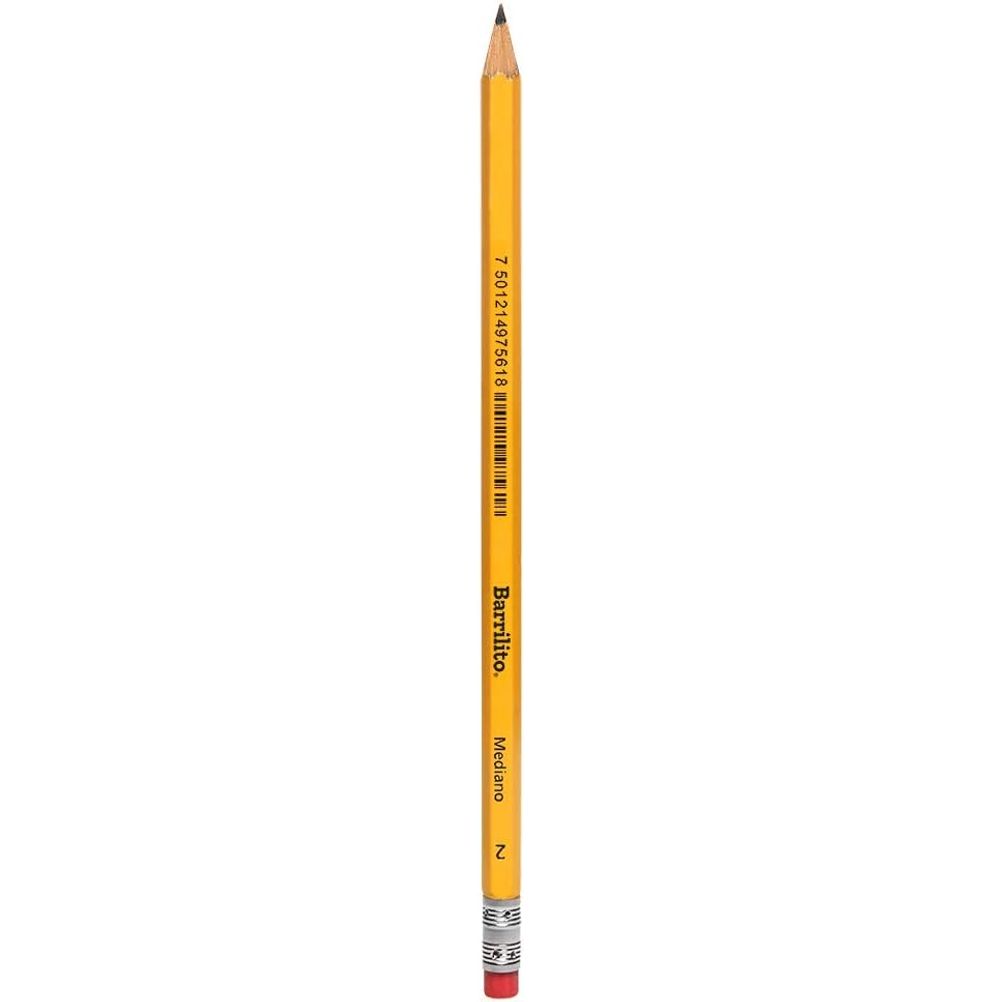 Lápiz Barrilito Punta Tringular Madera Grafito Color Amarillo 6 Pieza(s)