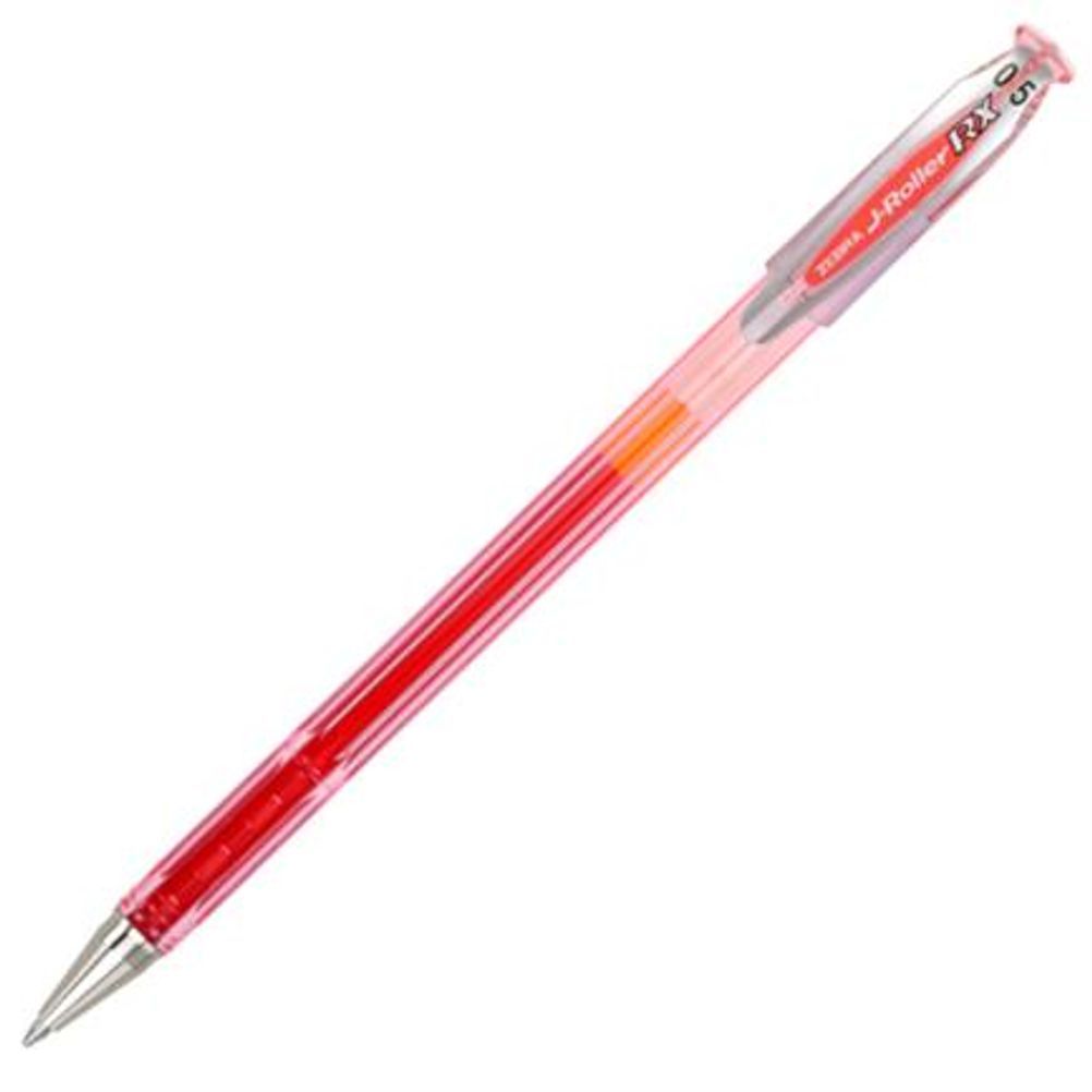 Bolígrafo Zebra J Roller RX 8602 Punto Fino 0.5mm Tinta de Gel Color Rojo 6 Pieza(s)
