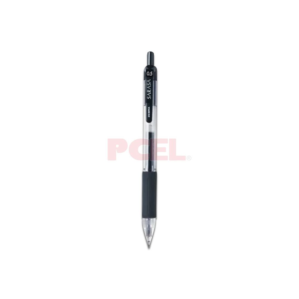 Bolígrafo Retráctil Zebra Sarasa Punta Mediana 0.7m Tinta Gel Color Negro 12 Pieza(s)