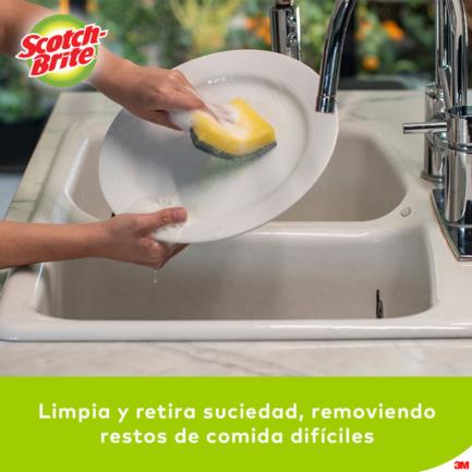 Esponja Scotch Brite Mediana Ergonómica Fibra Verde.