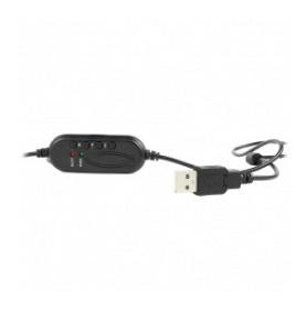 Vorago Audífonos con Micrófono HS-400, Alámbrico, 1.8 Metros, USB-A, Negro
