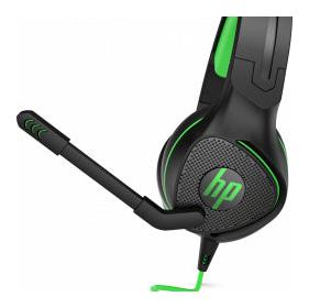 HP Audífonos Gamer Pavilion 400, Alámbrico, 3.5mm, Verde/Negro