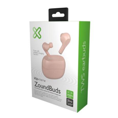 Audífonos Intrauriculares con Micrófono ZoundBuds, Inalámbrico, Bluetooth, USB-C, Rosa Klip Xtreme