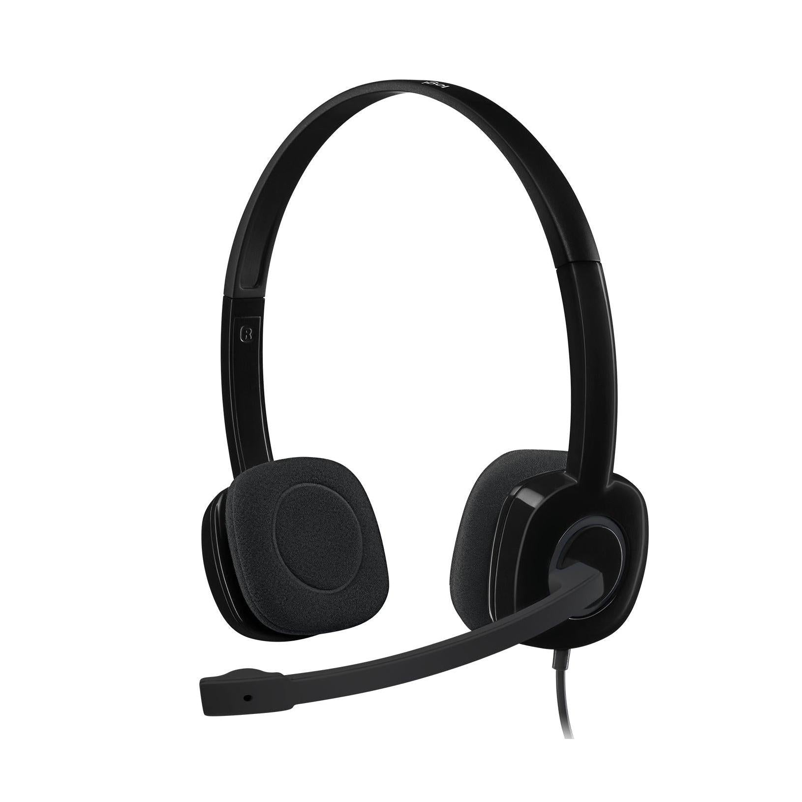 Logitech Audífonos con Micrófono H151, Alámbrico, 3.5mm, Negro