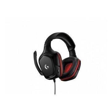 Logitech Audífonos Gamer G332, Alámbrico, 2 Metros, 3.5mm, Negro/Rojo