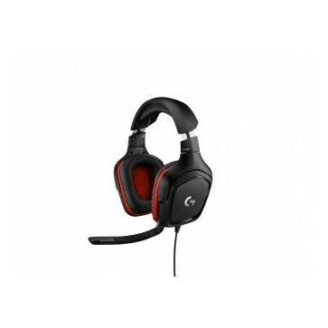 Logitech Audífonos Gamer G332, Alámbrico, 2 Metros, 3.5mm, Negro/Rojo
