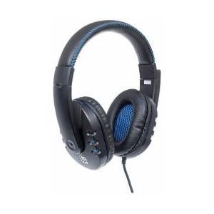 Manhattan Audífonos con Micrófono 176088, Alámbrico, 1.8 Metros, USB, Negro/Azul