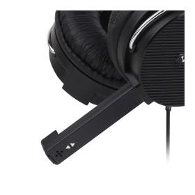 Audífonos con Micrófono, Alámbrico, 2.2 Metros, Negro-Vorago HS-201