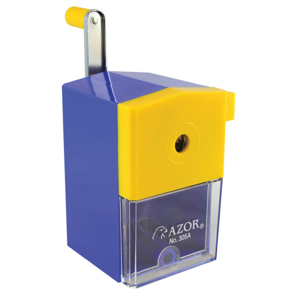 Azor Sacapuntas Manual 305-A, Azul/Amarillo