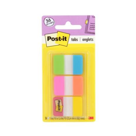 Banderitas 3M Adhesivas Rígidas Colores Brillantes 2.5x3.8cm C/36 Tabs