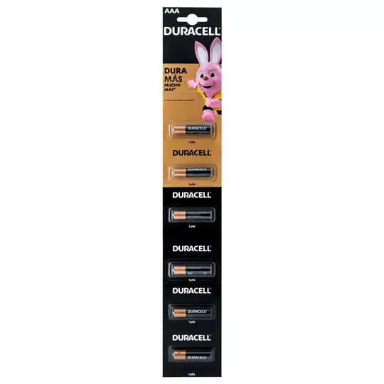 Pila alcalina Duracell AAA blíster con 6 pzas