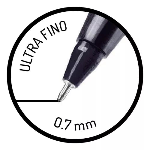 Pluma de Gel Bolígrafo Pluma Bic Cristal Punto Ultrafino 0.7 Mm 15 Piezas
