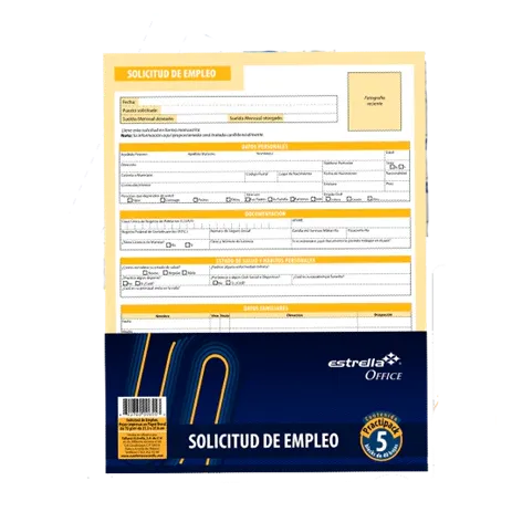 Block Solicitud de empleo 40 Hojas