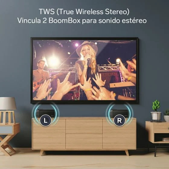 Bocina Steren BOC-876 Tws Inalámbrico Bluetooth Negro