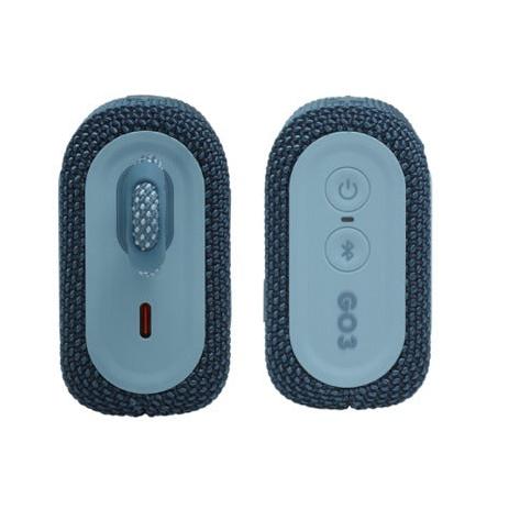 JBL Bocina Portátil Go 3, Bluetooth, Inalámbrico, 4.2W RMS, Azul - Resistente al Agua