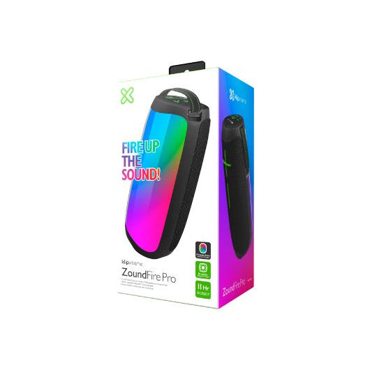 Bocina Portátil ZoundFire Pro, Bluetooth, Inalámbrico, 16W RMS, Micro USB, Negro - Resistente al Agua Klip Xtreme