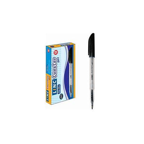 BOLIGRAFO LINC TWEETER GEL ECONOMICO NEGRO CAJA C/12 PZAS