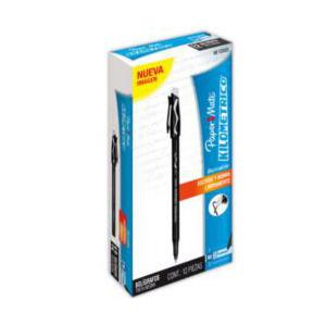 Paper Mate Bolígrafo Kilometrico, Punto Mediano, Paquete de 12 Piezas, Negro