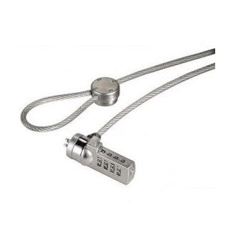 BRobotix Candado de Combinación para Laptop 128899, 1.3 Metros, Acero Inoxidable