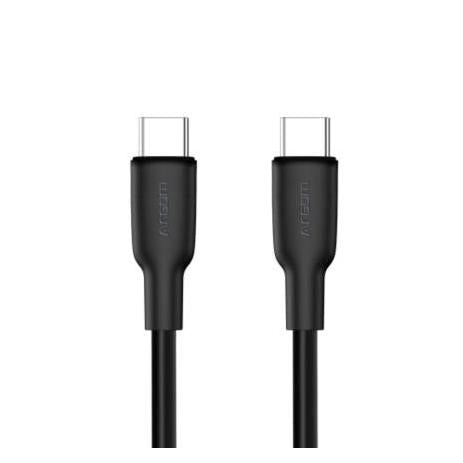 Cable Argomtech Carga Rápida Tipo C a Tipo C  65W Longitud 1.8m Color Negro