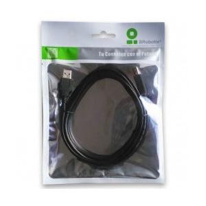 BRobotix Cable USB A Macho - USB B Macho, 1.8 Metros, Negro