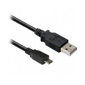 BRobotix Cable USB Macho - Micro-USB B Hembra, 90cm, Negro