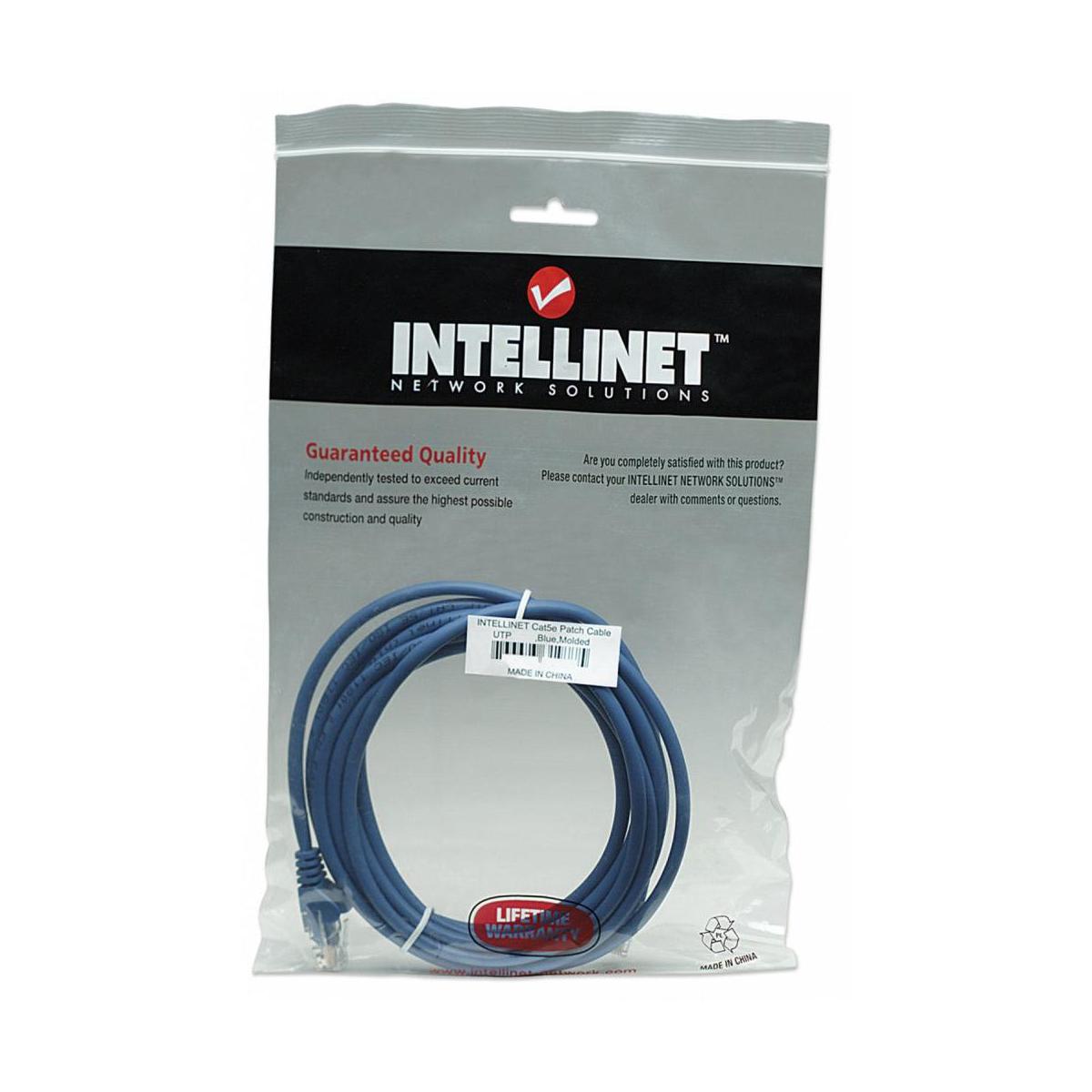 Intellinet Cable Patch Cat5e UTP 100% Cobre, RJ-45 Macho - RJ-45 Macho, 7.6 Metros, Azul